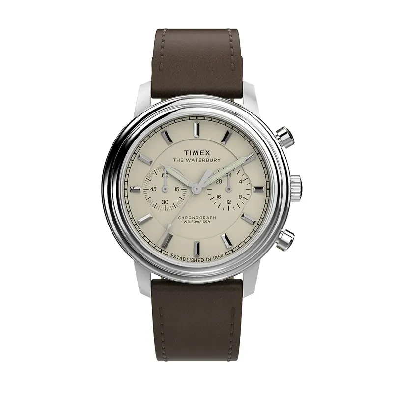 Timex Waterbury Metropolitan Cream Dial Men's Watch- TW2Y23500